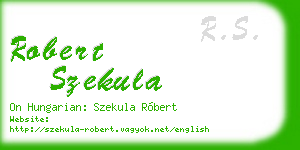 robert szekula business card